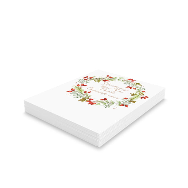 Best Wishes Card Festive & Happy Holiday Greeting Cards | Christmas Card Set with Envelopes (8, 16, and 24 pcs) Perfect Gift Message