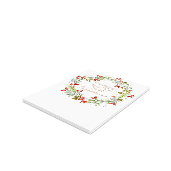 Best Wishes Card Festive & Happy Holiday Greeting Cards | Christmas Card Set with Envelopes (8, 16, and 24 pcs) Perfect Gift Message