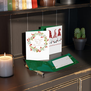 Best Wishes Card Festive & Happy Holiday Greeting Cards | Christmas Card Set with Envelopes (8, 16, and 24 pcs) Perfect Gift Message